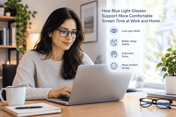 How Blue Light Glasses Support More Comfortable Screen Time at Work and Home